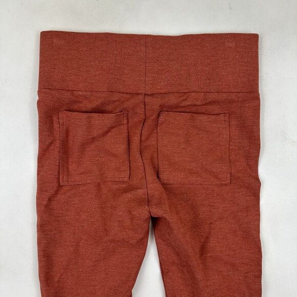 Lou & Grey x LOFT Rust Orange Leggings Back Pockets Sz XS Rayon Nylon Stretch - Picture 9 of 10